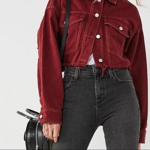 BDG cropped maroon jacket
